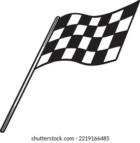 Race Flag Symbol Icon Vector Illustration. Checkered flag icon.