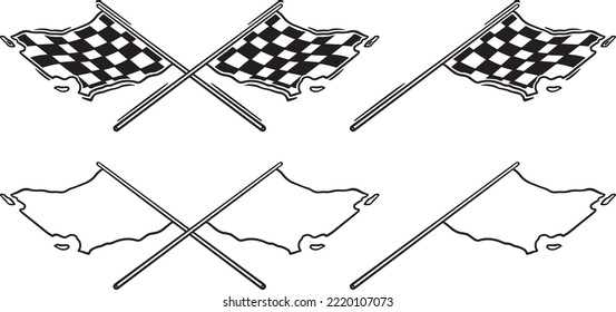 Race Flag Symbol Icon Vector Illustration. Checkered flag icon.