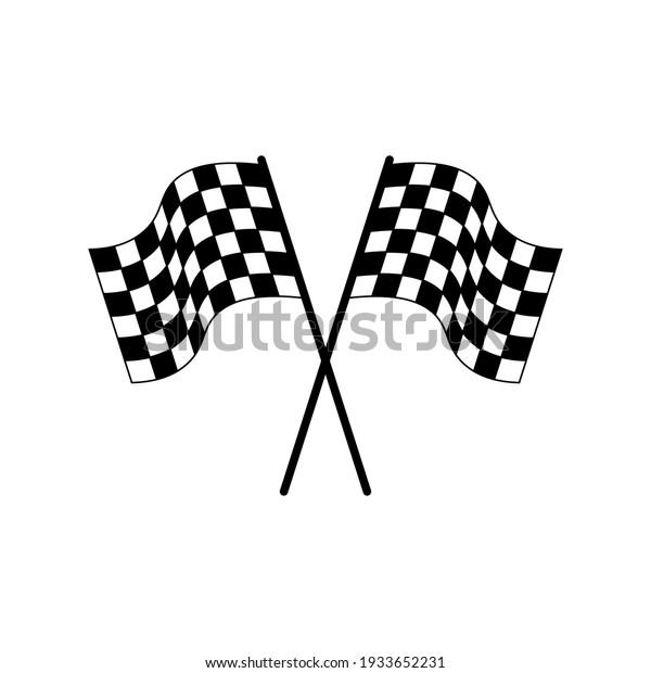 Race Flag Symbol Icon Vector Illustration.\
Checkered flag icon.