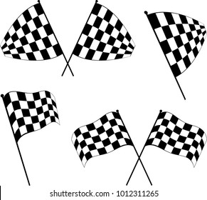 Race Flag Various Designs, Vinyl Ready Vector Illustration