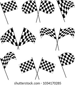 Race Flag Set Various Designs Vinyl Stock Vector (Royalty Free ...