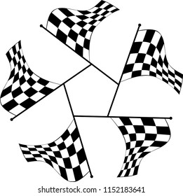 Race Flag Various Designs, Vinyl Ready Vector Illustration