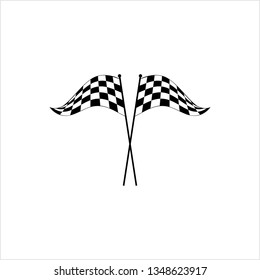 Race Flag Various Designs, Vinyl Ready Vector Art Illustration