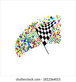 Race Flag Various Designs, Vinyl Ready Vector Art Illustration