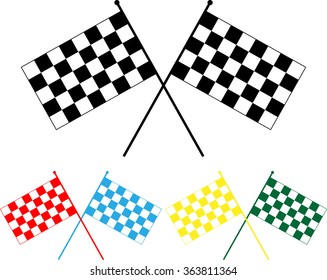 Race Flag Various Designs, Vinyl Ready Vector Illustration