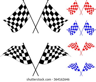 Race Flag Various Designs, Vinyl Ready Vector Illustration