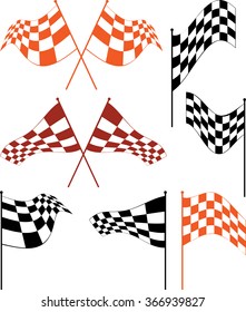Bandera de Raza Diversos Diseños, Ilustración Vector Listo Para Vinilo