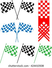 Race Flag Various Designs, Vinyl Ready Vector Illustration
