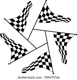 Race Flag Various Designs, Vinyl Ready Vector Illustration