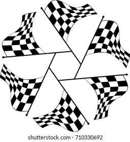 Race Flag Various Designs, Vinyl Ready Vector Illustration