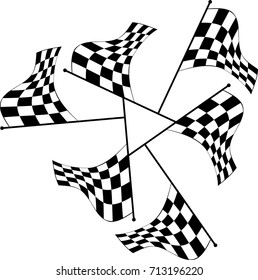 Race Flag Various Designs, Vinyl Ready Vector Illustration