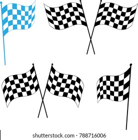 Race Flag Various Designs, Vinyl Ready Vector Illustration