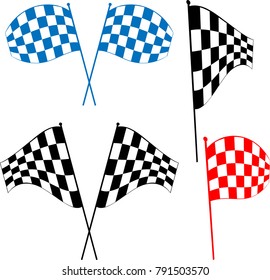 Race Flag Various Designs, Vinyl Ready Vector Illustration