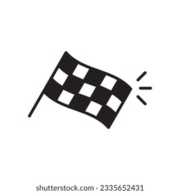 Race flag vector icon. Formula 1 flag flat sign design. Flag symbol pictogram. UX UI icon