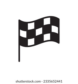 Icono vectorial del indicador de raza. Diseño de señas planas con bandera de Fórmula 1. Pictograma de símbolo de marca. icono de interfaz de usuario de UX