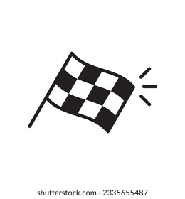 Race flag vector icon. Formula 1 flag flat sign design. Flag symbol pictogram. UX UI icon svg