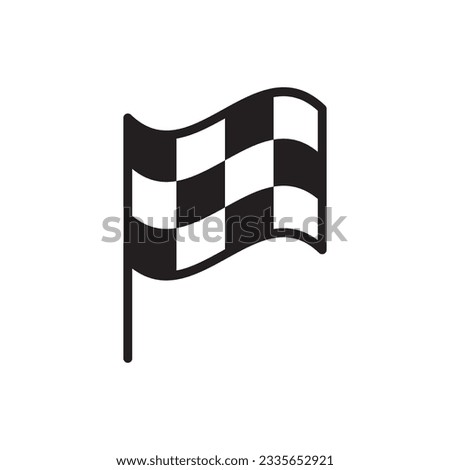 Race flag vector icon. Formula 1 flag flat sign design. Flag symbol pictogram. UX UI icon