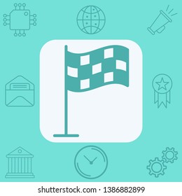 Race flag vector icon sign symbol