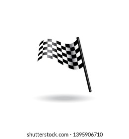 Race flag vector icon symbols. simple design checkered flag logo template