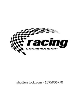 Race flag vector icon symbols. simple design checkered flag logo template