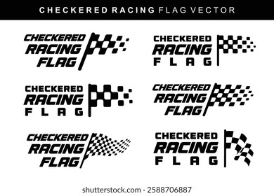 race flag vector, racer flag set