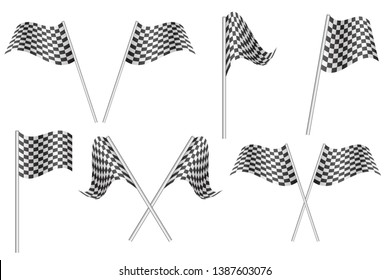 Race Flags Vector Illustration Isolated On Stock Vector (Royalty Free ...