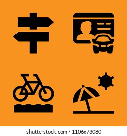 race, form, decision and pointer icons set. Vector illustration for web and design