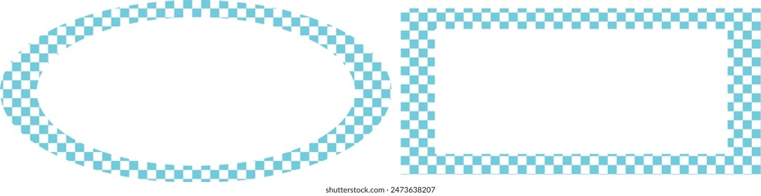 Race Frame. Page Border Checker Pattern. Checkerboard. Vintage Board. Vector Graphics background.
