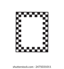 Race Frame. Page Border Checker Pattern. Checkerboard design eps 10
