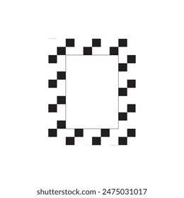 Race Frame. Page Border Checker Pattern. Checkerboard design eps 10