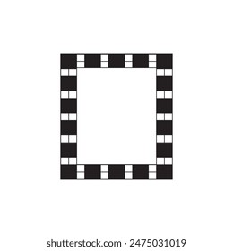 Race Frame. Page Border Checker Pattern. Checkerboard design eps 10