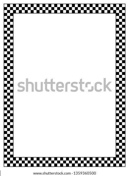 Race Frame Page Border Checker Pattern Stock Vector (Royalty Free ...