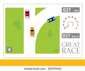 Race game. Vector