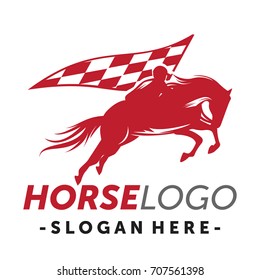 Race Horse Logo Vector