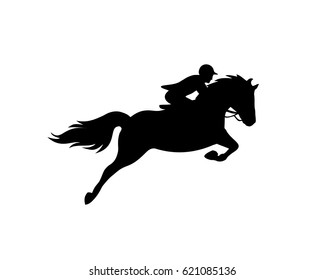 Race horse silhouette