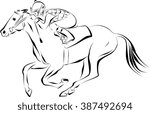Race horse vector