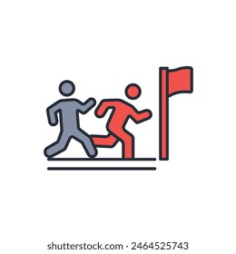 Race icon. vector.Editable stroke.linear style sign for use web design,logo.Symbol illustration.