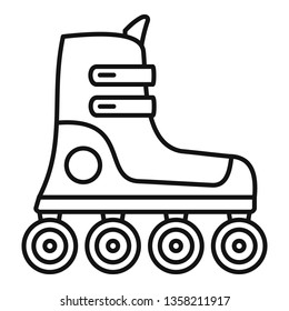 Race inline skates icon. Outline race inline skates vector icon for web design isolated on white background