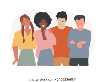 Ilustración vectorial de concepto aislado de la raza. Identidad racial, derechos humanos, color de piel, diversidad humana, código genético, equidad racial en el lugar de trabajo, cultura nacional, concepto de Vector de justicia social.