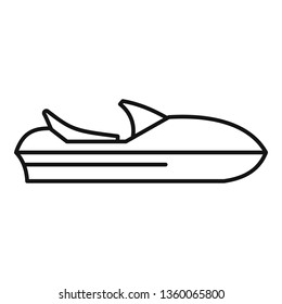 Race jet ski icon. Outline race jet ski vector icon for web design isolated on white background