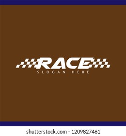 Race Letter Logo Vector Element. Racing Logo Template
