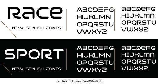 Race lining bold capital alphabet letter logo design