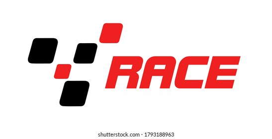 Race logo, fast, flat design, modern, easy to use and edit