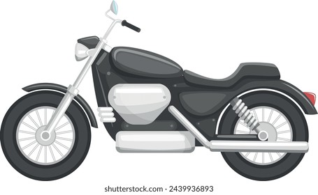 Race motorbike icon. Cartoon motorcycle. Sport bike