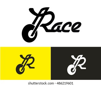 race motorcycle logo icon vector