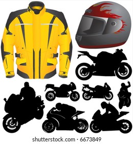 race motorcycle vector 2