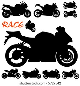 race motorcycle vector