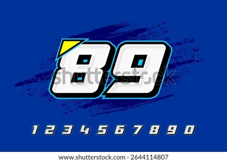 Race Number 19 logo design vector set