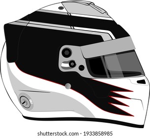 Race racing helmet side vector design