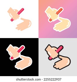 Race relay flat icon. Symbol of teamwork, trust, cooperation, partnership. Modern vector illustration.